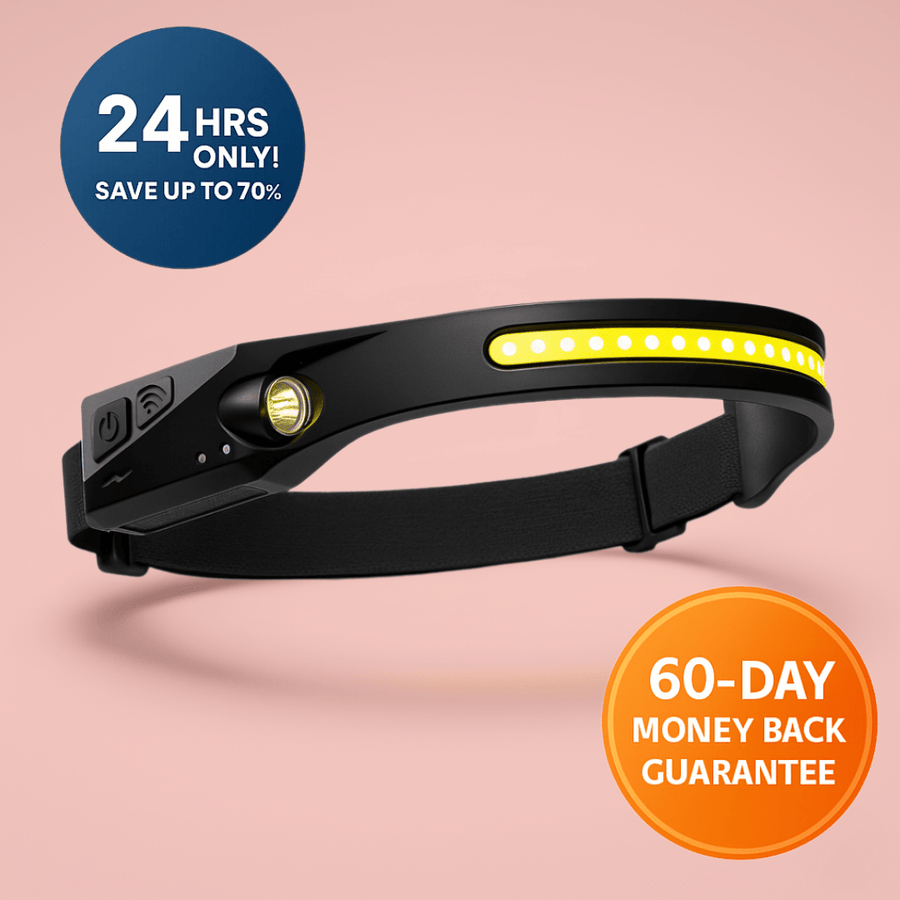 BraveBeam™ 230° Safety Headlamp – Stay Visible, Hands-Free, and Confident After Dark