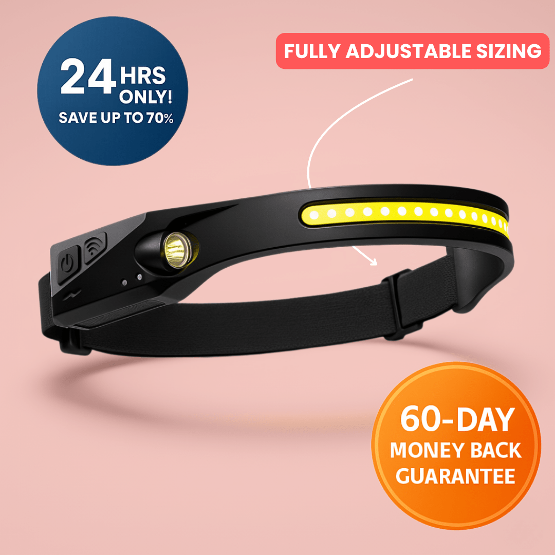 BraveBeam™ 230° Safety Headlamp – Stay Visible, Hands-Free, and Confident After Dark